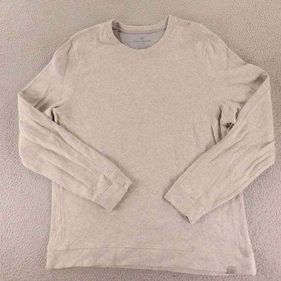 Mack Weldon Other - Mack Weldon Sweatshirt Mens XL Gray Beige Solid Cotton Crewneck
